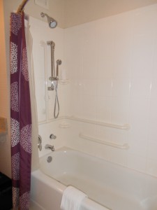 The shower. We were given the accessible room. Can you tell?