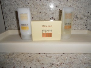 Bath amenities by Davies Gate. I have not heard of the line prior to our stay, but I really enjoyed the products!
