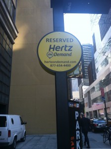 Hertz on Demand location in Manhattan on W 48th St & 7th Ave.