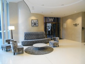 The entrance of the W Hong Kong from the Elements shopping mall