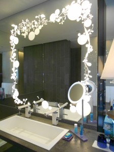 Fun, lighted vanity mirror.