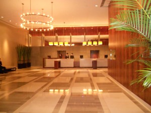 First glimpse of the lobby upon walking into the hotel.