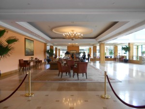 Inside the lobby of the Westin Resort, Macau