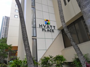 The exterior of the Hyatt Place Waikiki Beach