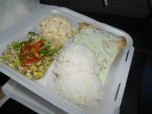 My wasabi cream ahi tuna lunch plate