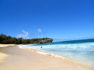 The resort's beach, named Shipwreck Beach, features a gorgeous cliff with stunning views of the ocean.