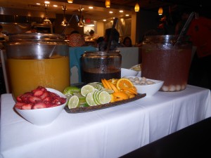 The sangria cart at Josselin's Tapas Bar and Grill.