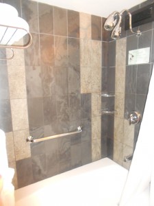The awesome double shower heads provided great water pressure!
