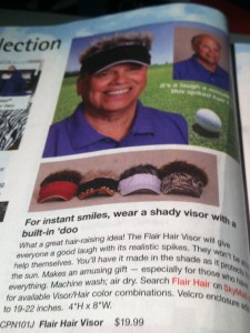 a magazine with a picture of a man wearing a visor